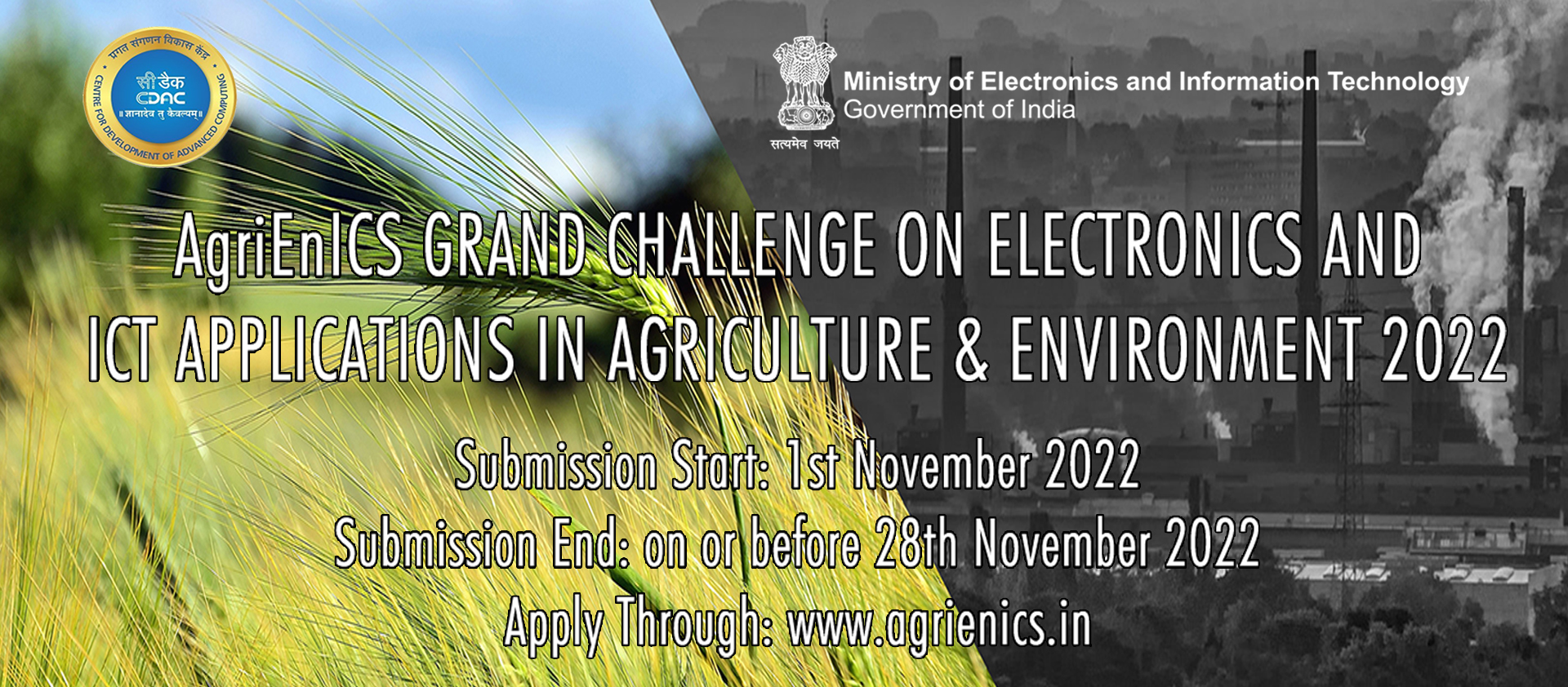 AgriEnIcs Grand challenge on Electronics and ICT applications in Agriculture and Environment 2022